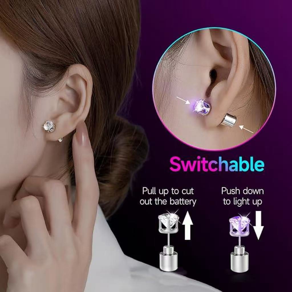 🔥Christmas Early Discount 40% Off✨🎅LED Earrings, Light Up Stud Earrings🌟