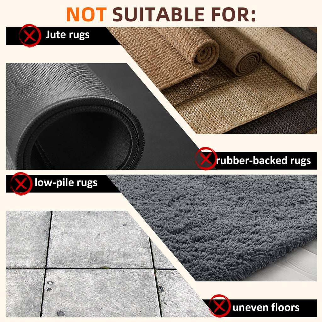 32 Pack Reusable Carpet Grippers with Anti-Slip Tape