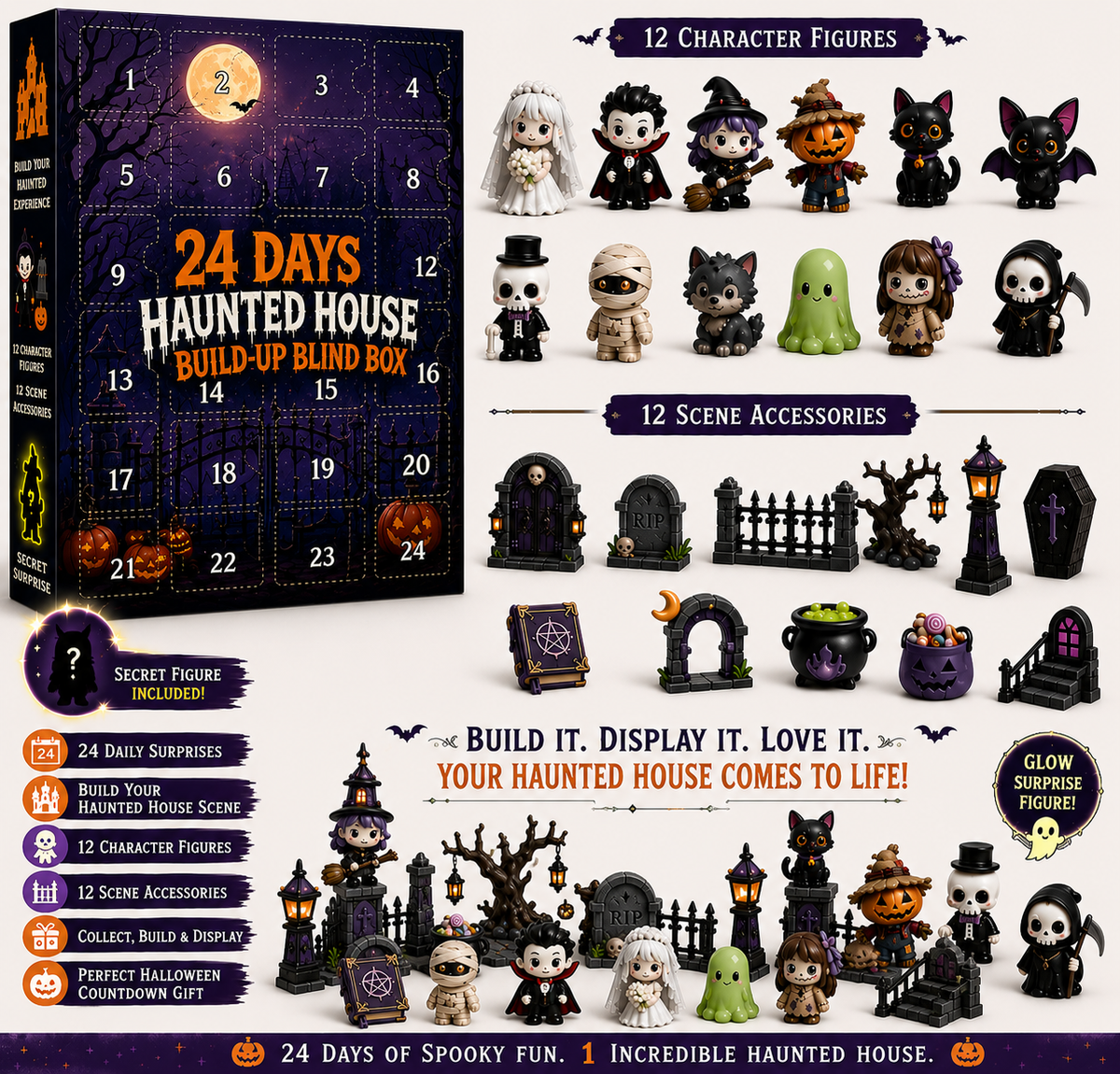 🔥🔥 Limited 49% OFF | Build Your Own Spooky Haunted House 👻 DIY Halloween Decor Kit for Endless Halloween Fun