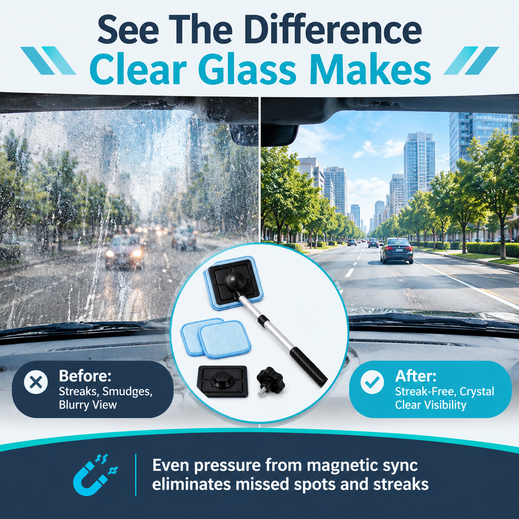 Magnetic Windshield Cleaning Tool