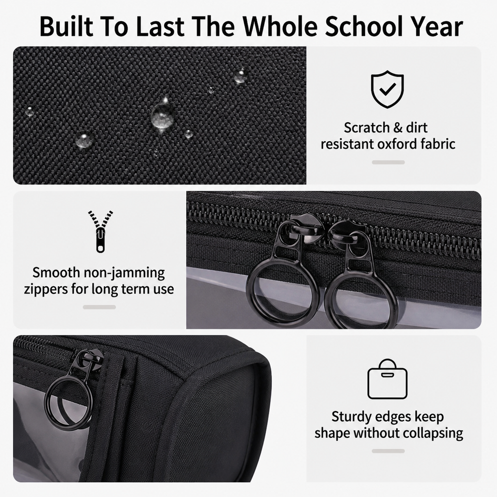 Large-capacity 9-layer transparent pencil case