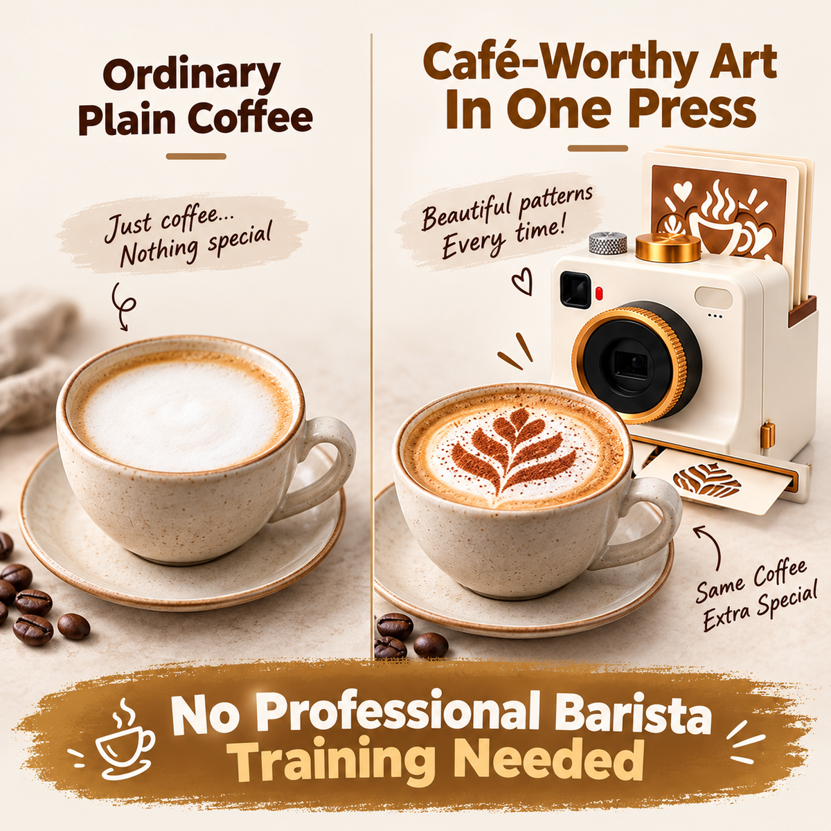 3D Printed Latte Art Camera