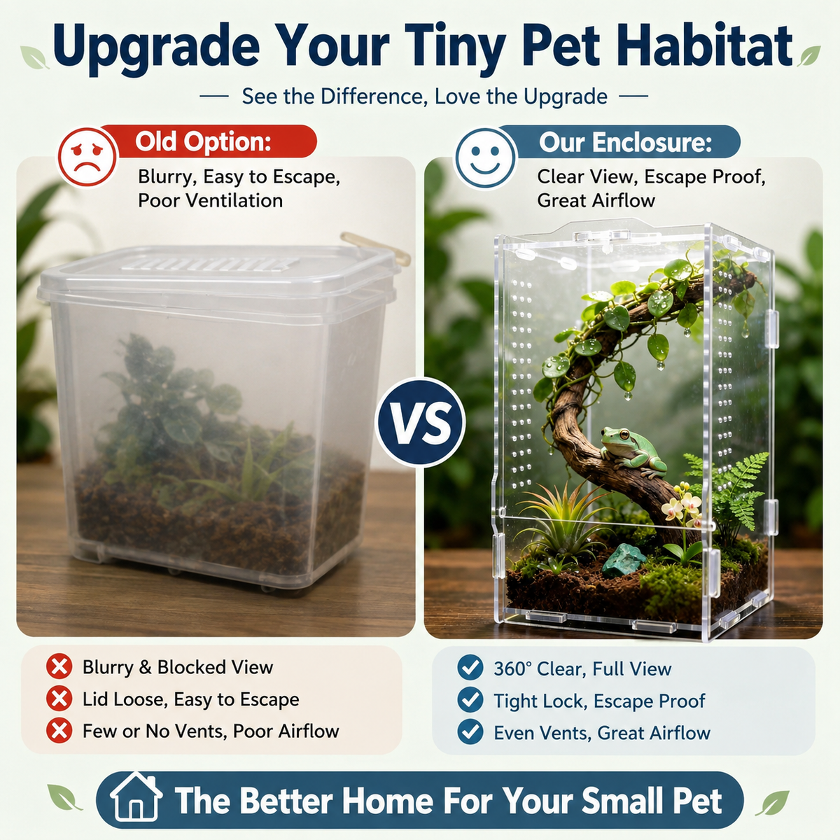 Acrylic insect breeding container
