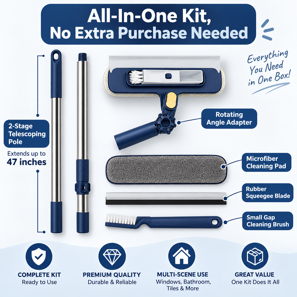 Telescopic window cleaning tool