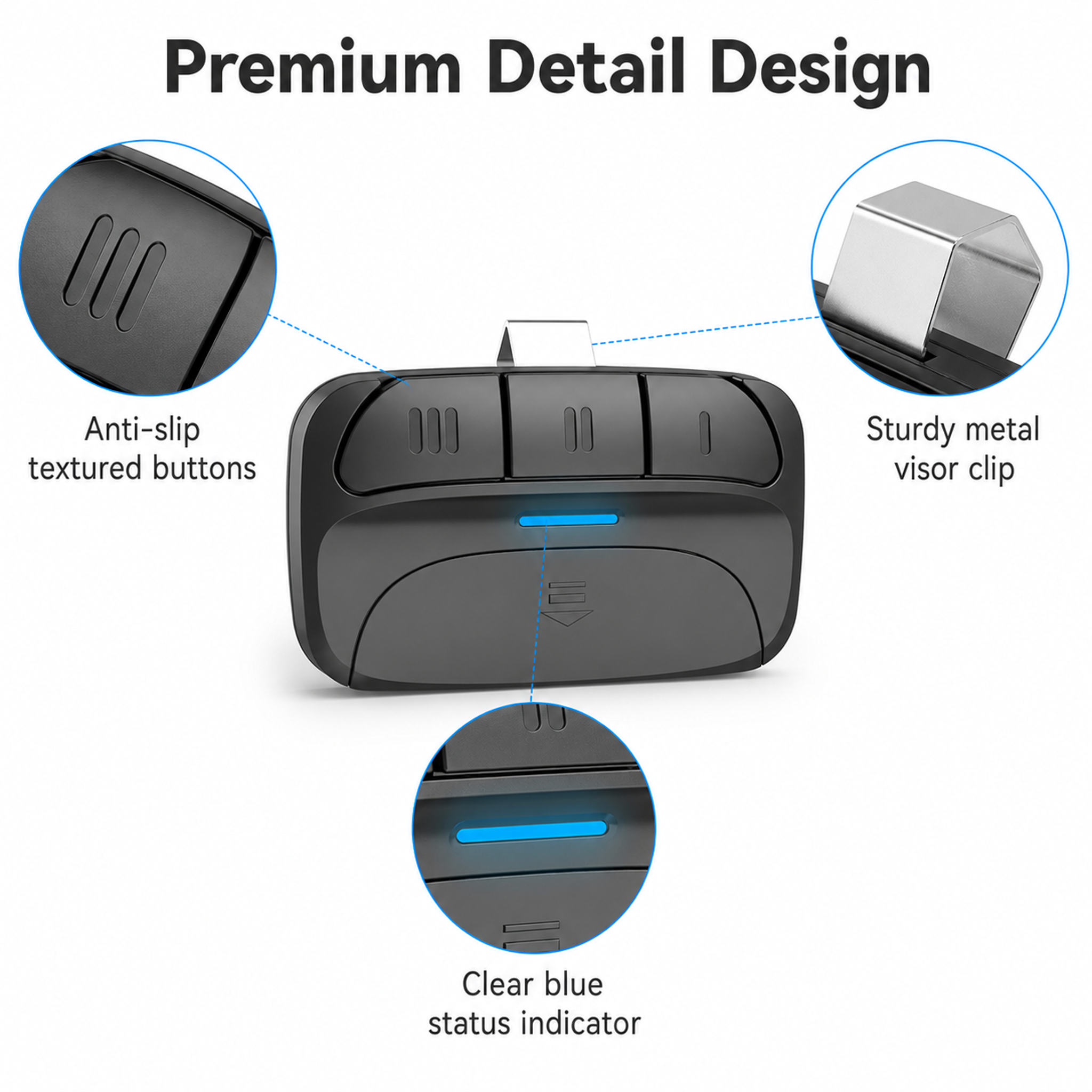 Multifunctional Garage Door Remote — Compatible with LiftMaster, Chamberlain, and Craftsman Garage Door Openers