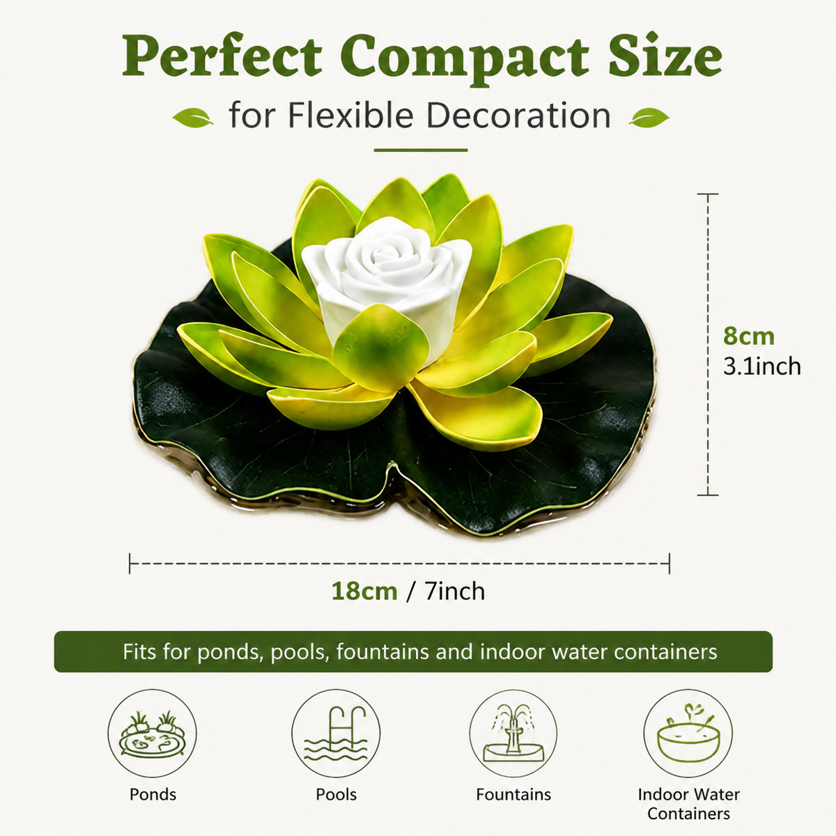 Floating LED lotus lamp