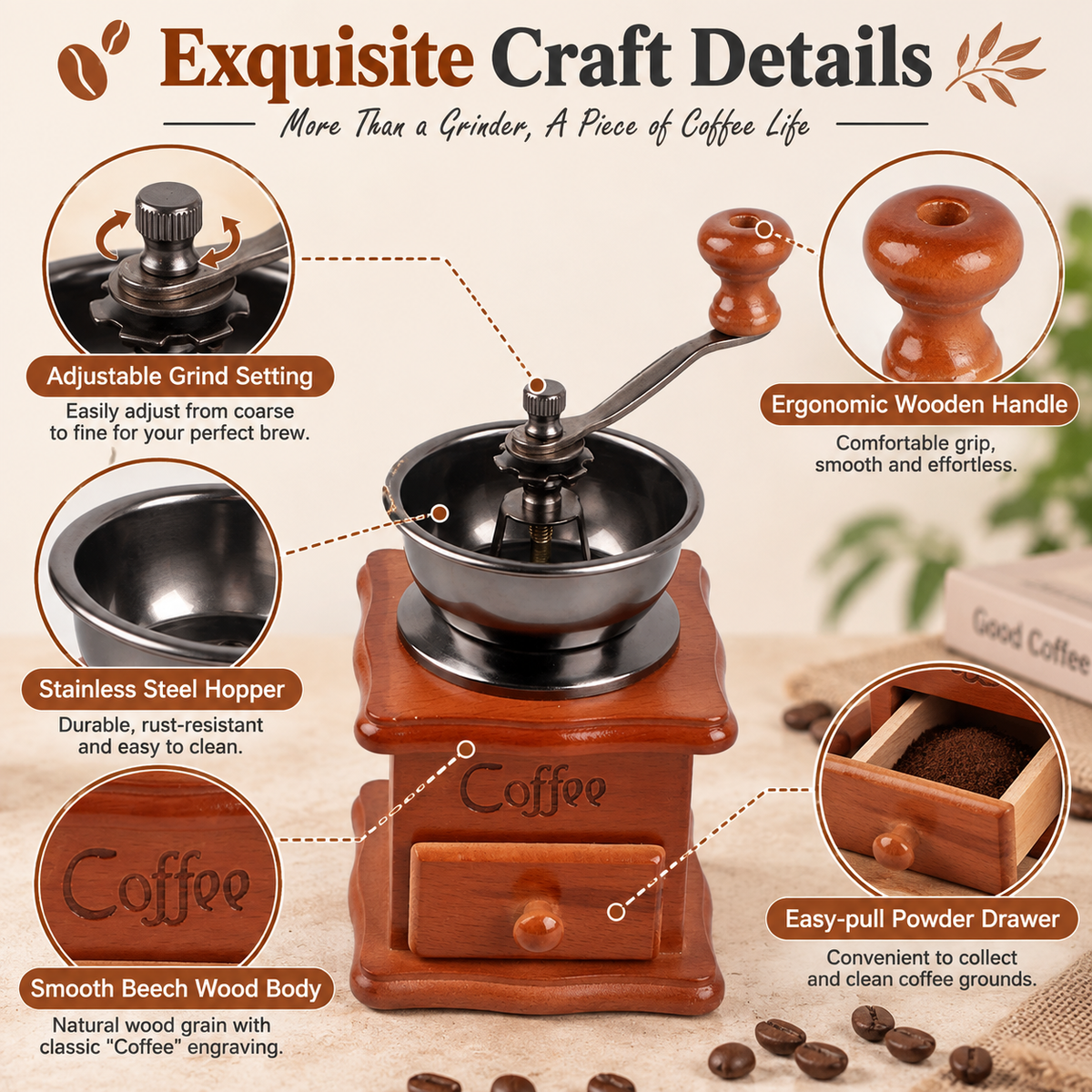 Manual Coffee Bean Grinder