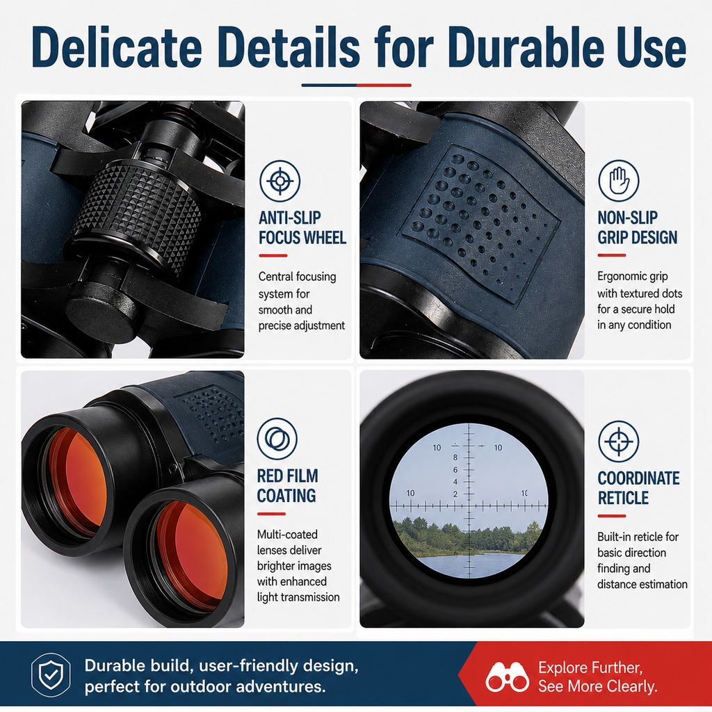 Coordinates 60X60 binoculars high definition high power night vision red film outdoor