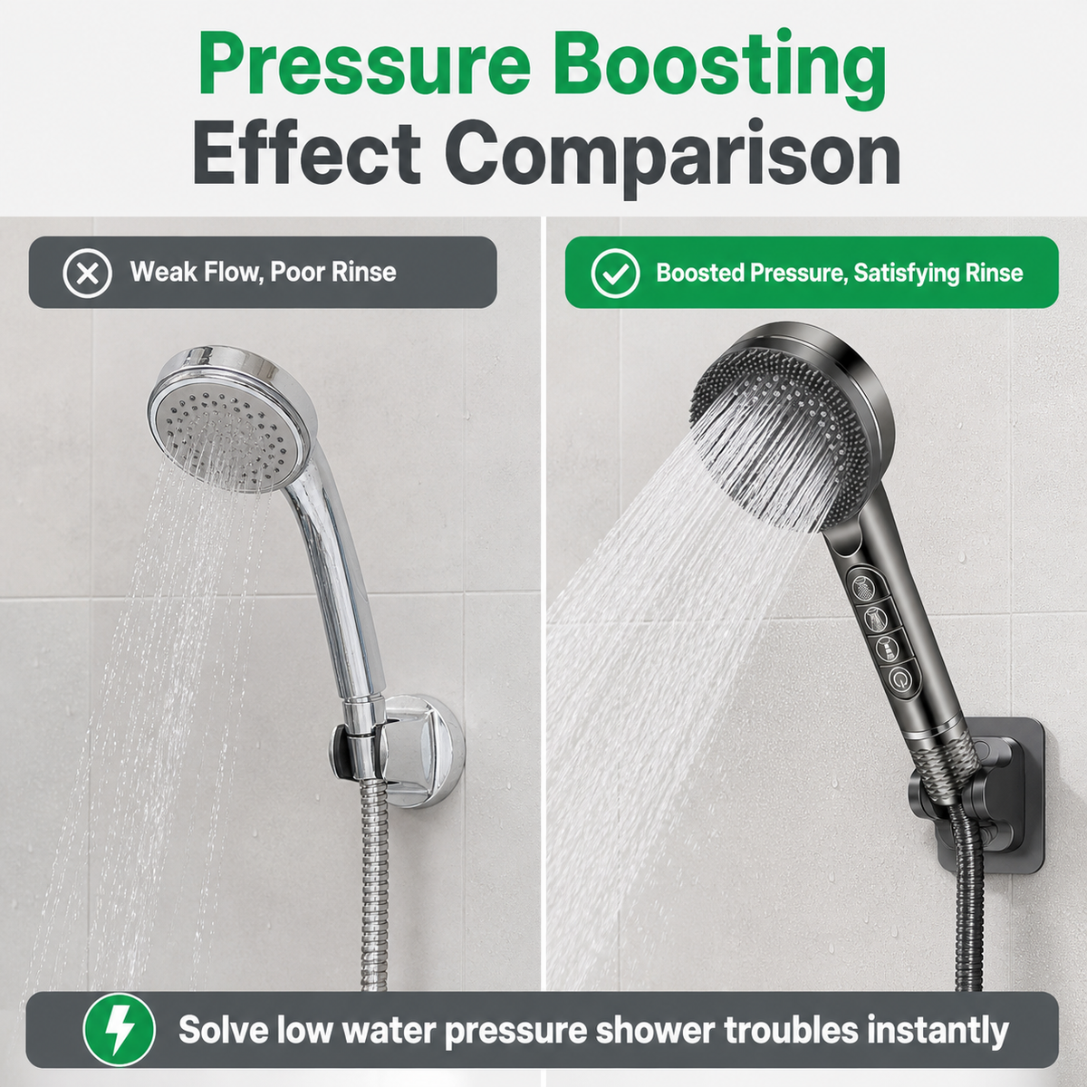 Retro American Handheld Shower Head
