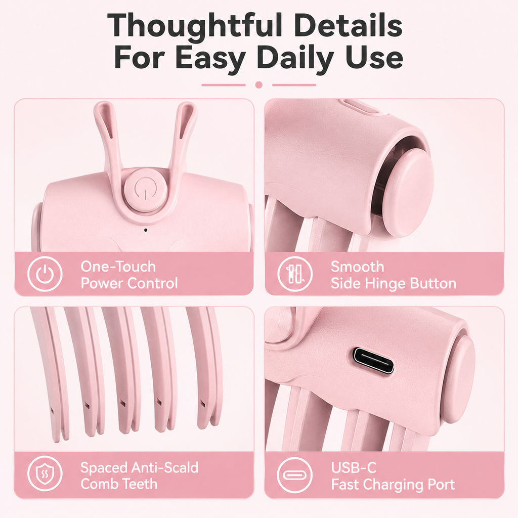 Heated Hair Volume Clip USB Rechargeable
