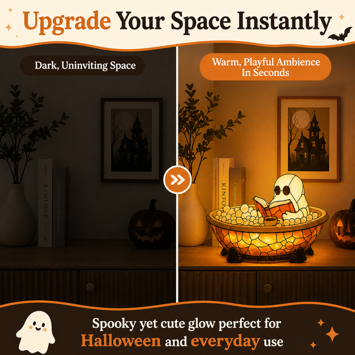 LED Bubble Bath Lamp Halloween Night Light