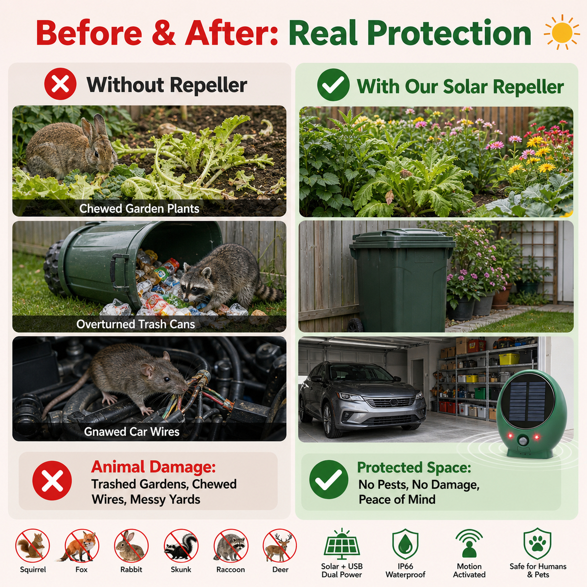 Solar Animal Repeller Deterrent