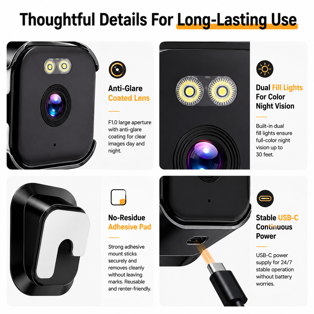 Indoor HD Security Camera with Night Vision