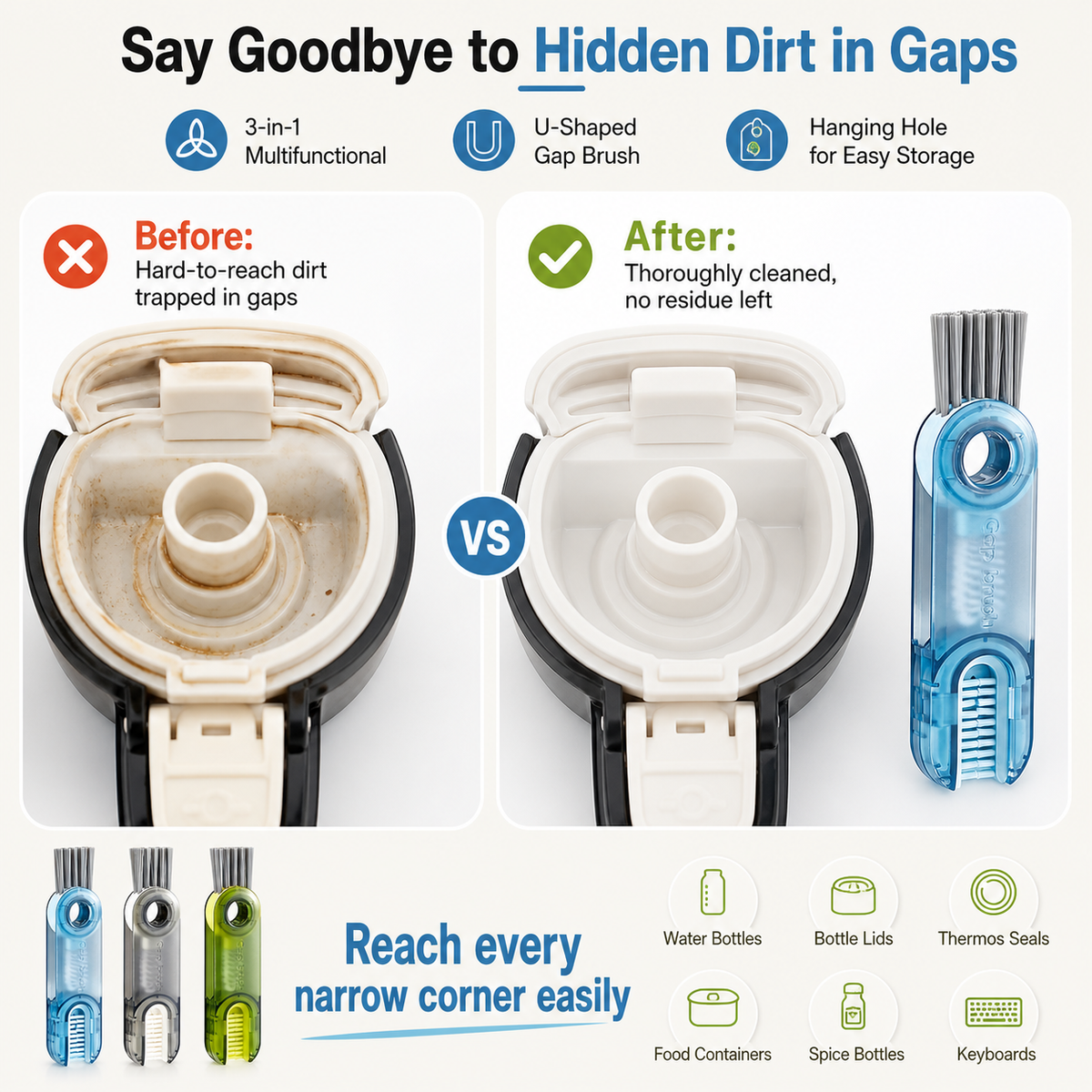 Multifunctional Gap Cleaning Brush