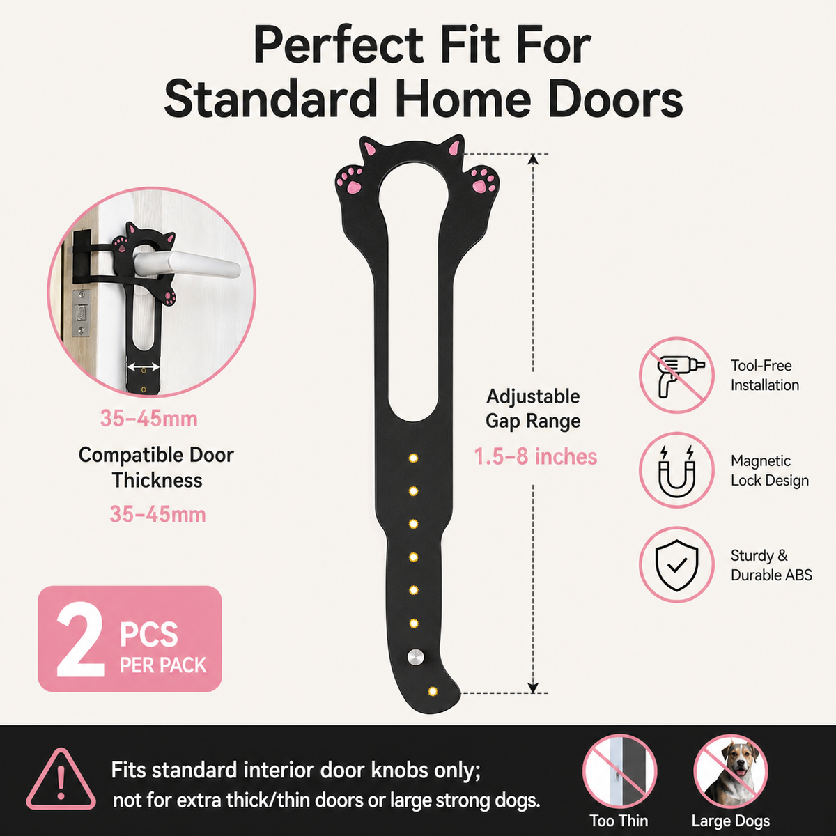 2PCS Pet door blocker