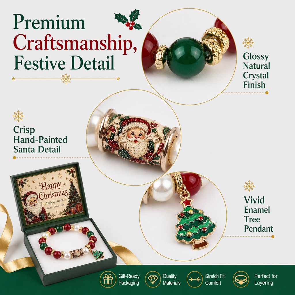 Christmas pearl bracelet