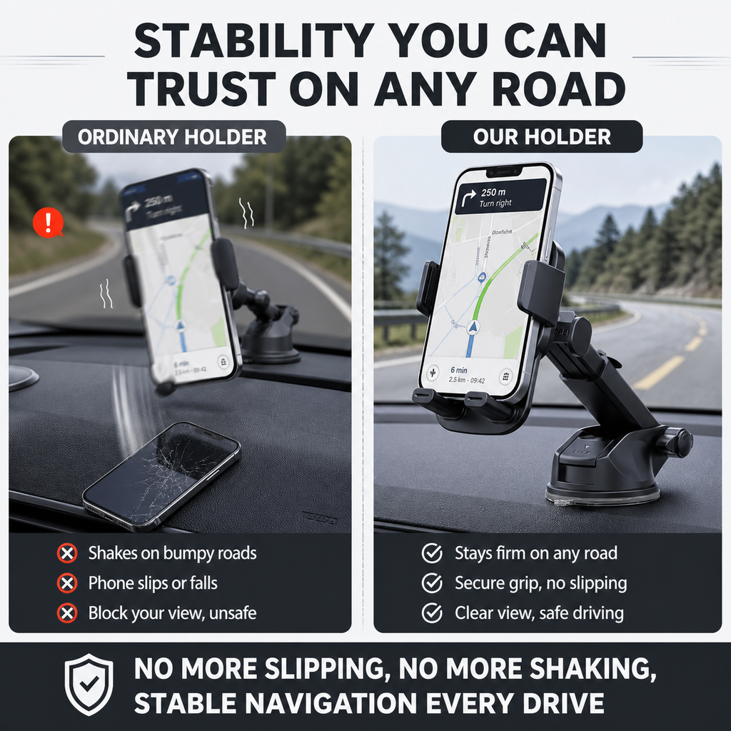 Telescopic car phone holder