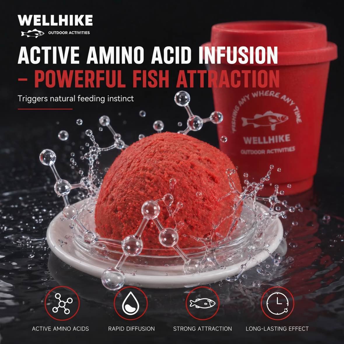 🎣 High-Elasticity Gluten Bait Cup 🐟 Natural Scent Wild Attractant