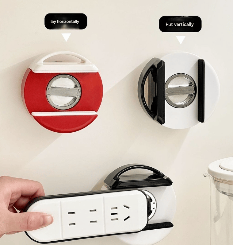 🌟🌸No-Drill Suction Cup Power Strip Holder