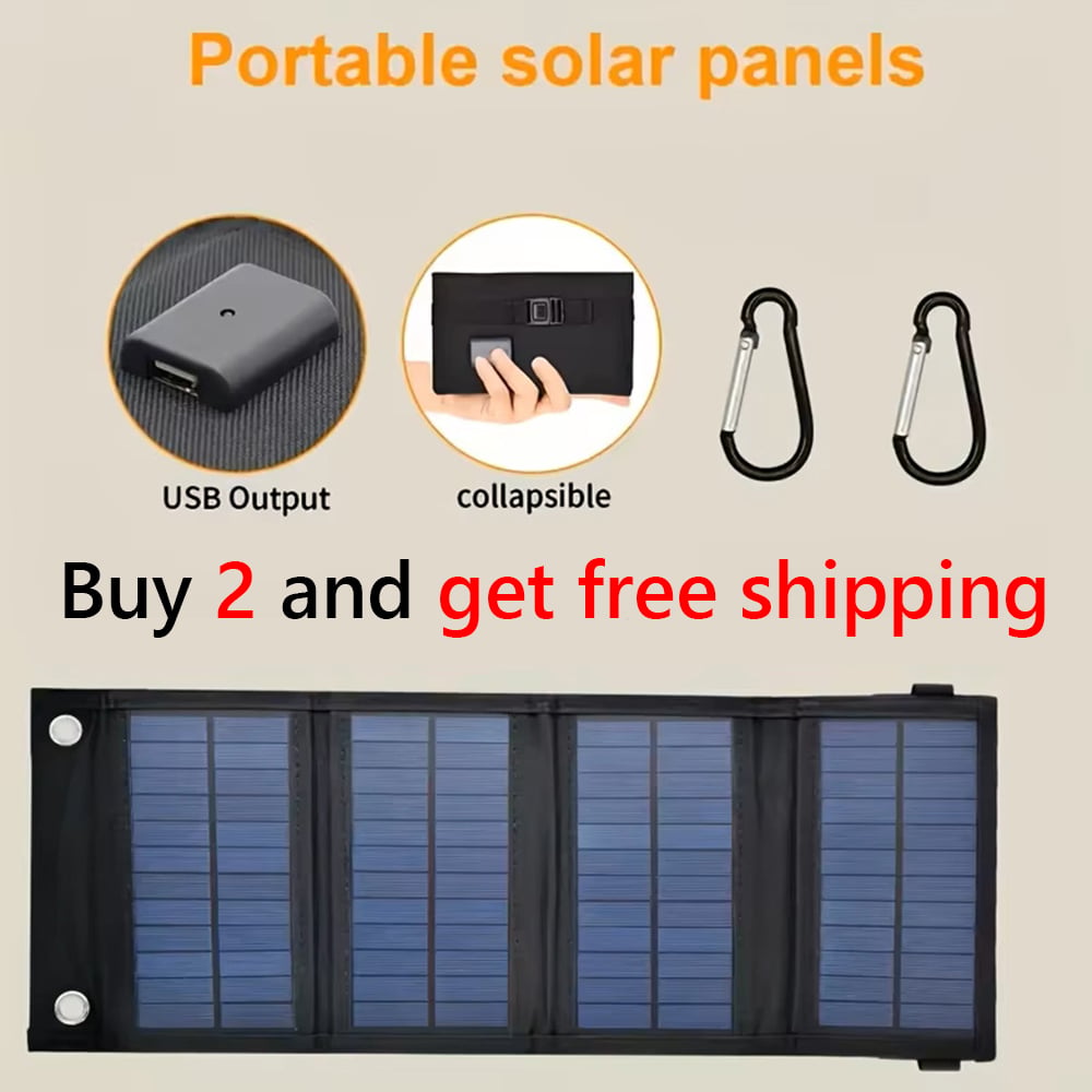 ☀️ Foldable 10W Solar Charger Panel with USB Output