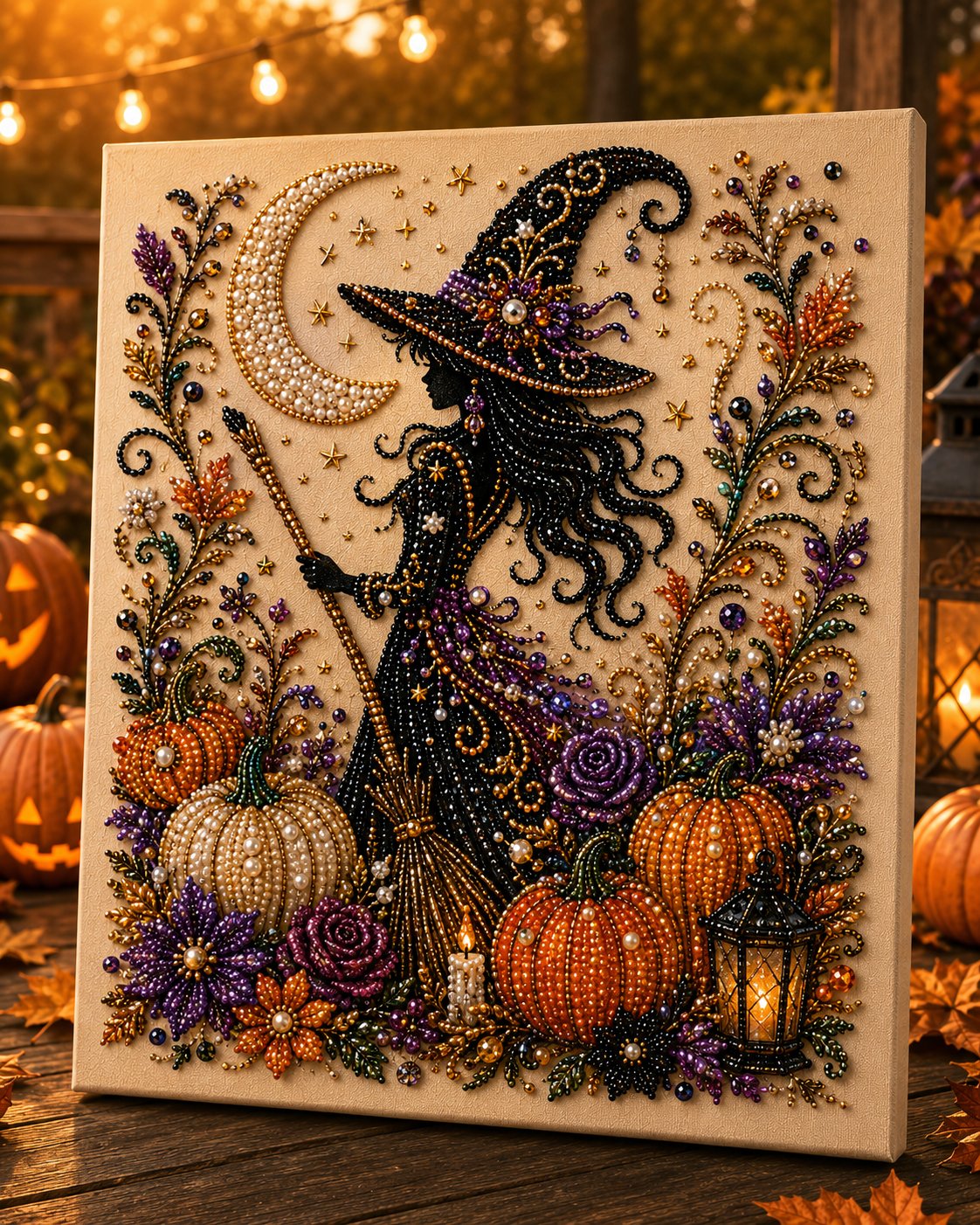 🔥 Last Day 60% OFF – 👻✨ Halloween Pearl Art DIY Kit – Turn Tiny Pearls into Spooky-Cute Magic
