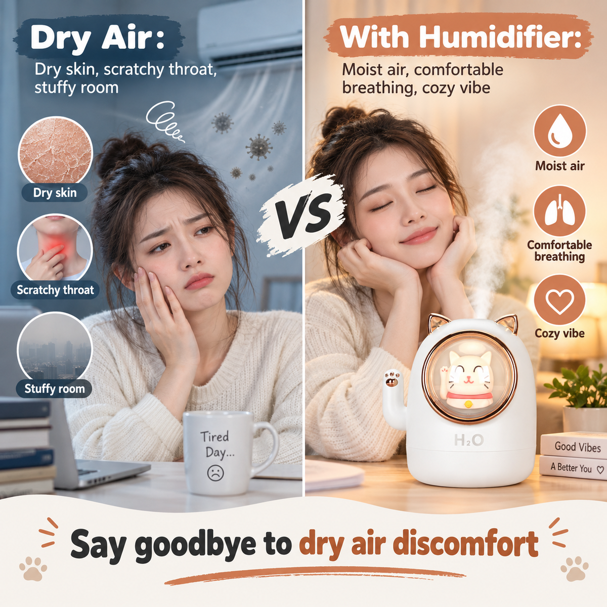 Cat Shape Aroma Humidifier