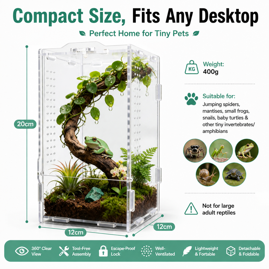 Acrylic insect breeding container