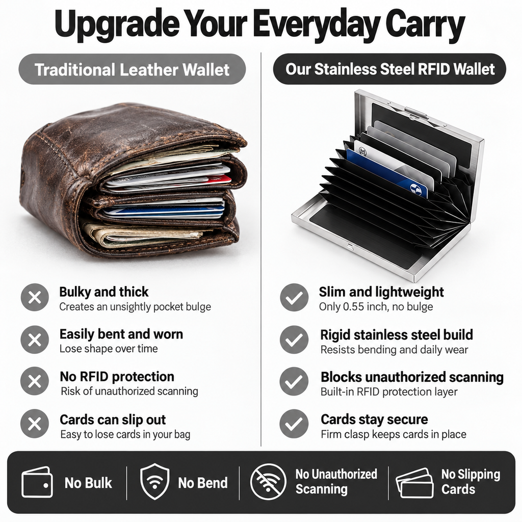 Stainless Steel RFID Blocking Card Holder