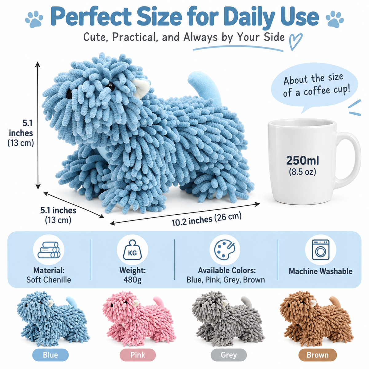 Puppy-shaped hand towel