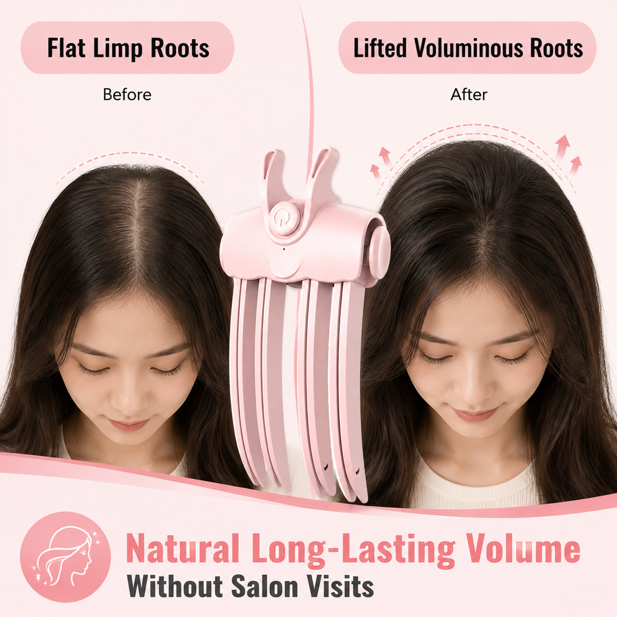 Heated Hair Volume Clip USB Rechargeable