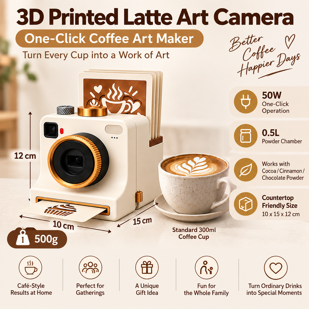 3D Printed Latte Art Camera