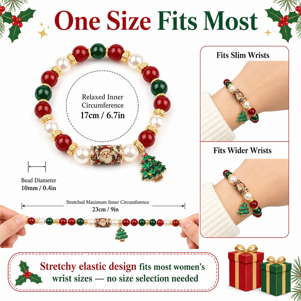 Christmas pearl bracelet
