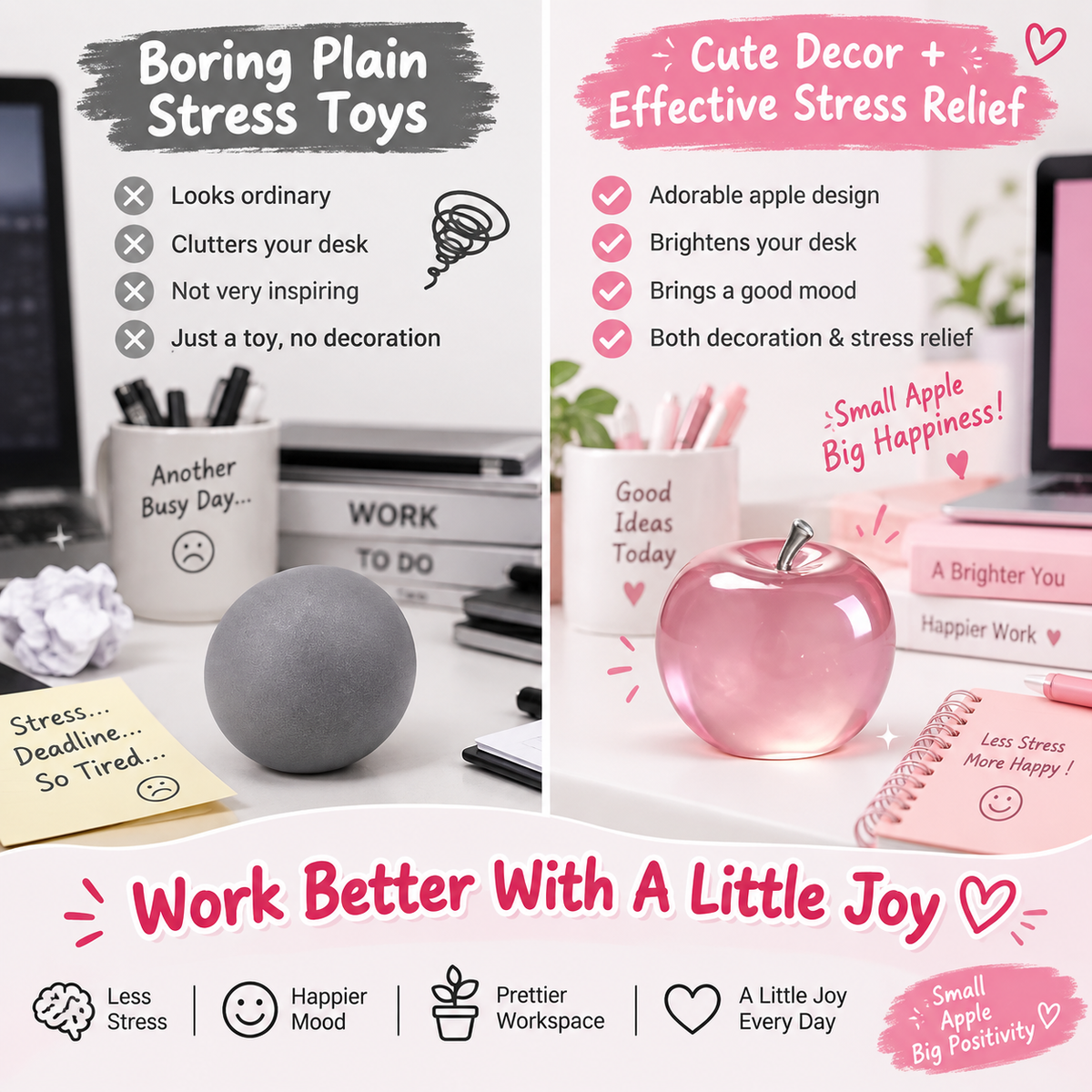 Realistic Apple Slow-Rising Stress Relief Squeeze Toy
