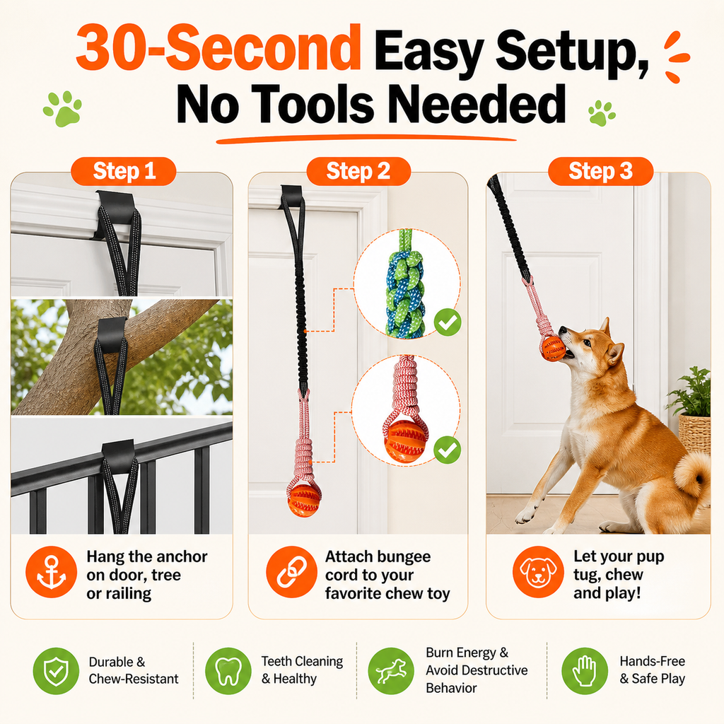 Dog Interactive Tether Tug Rope Toys