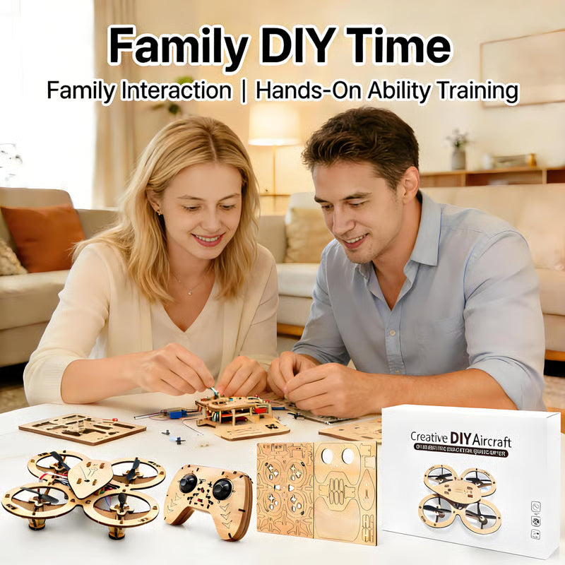 🎁🔥🧩 DIY Wooden Drone Building Kit 🚁