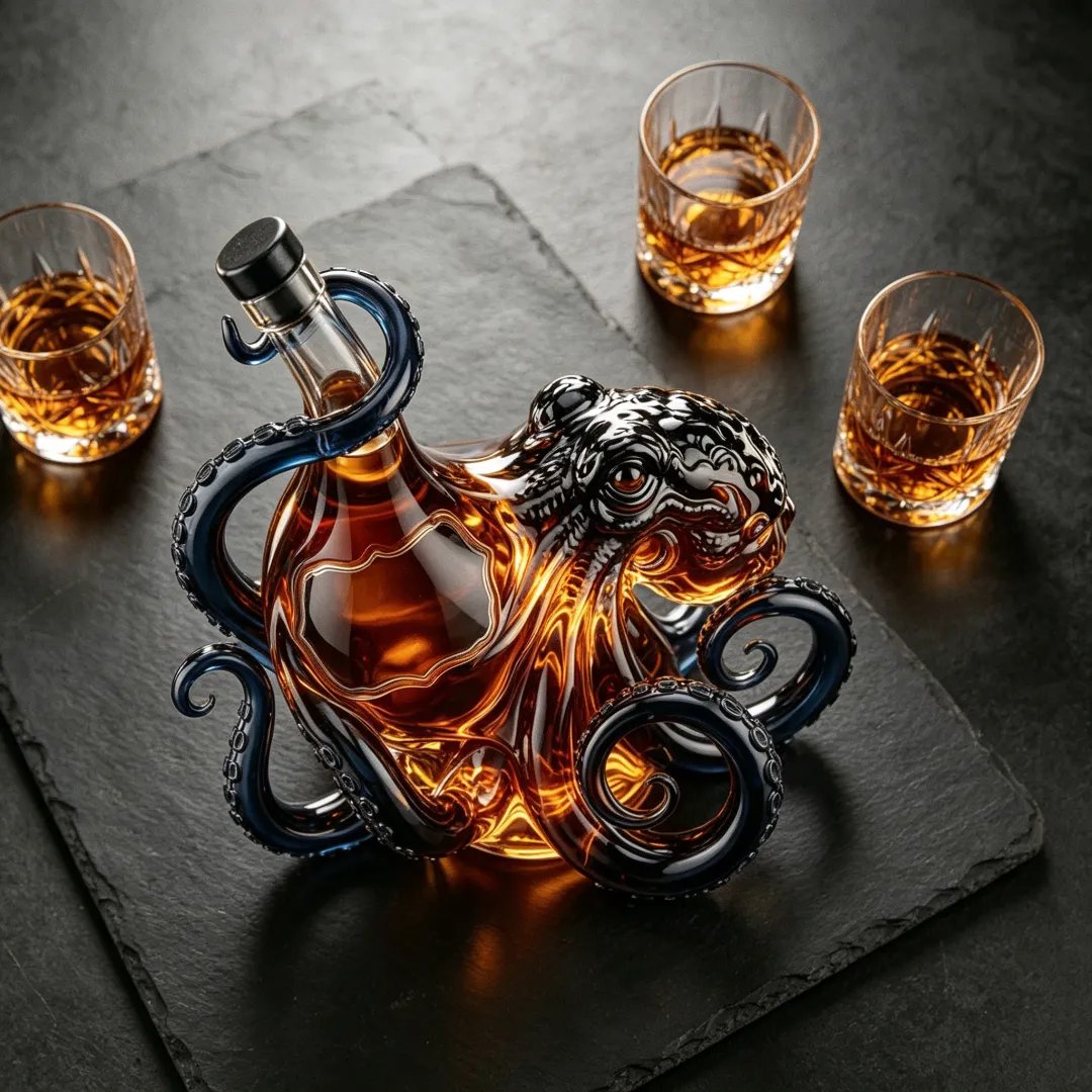 Legendary Rum Edition 3D Octopus Bottle 🐙🥃