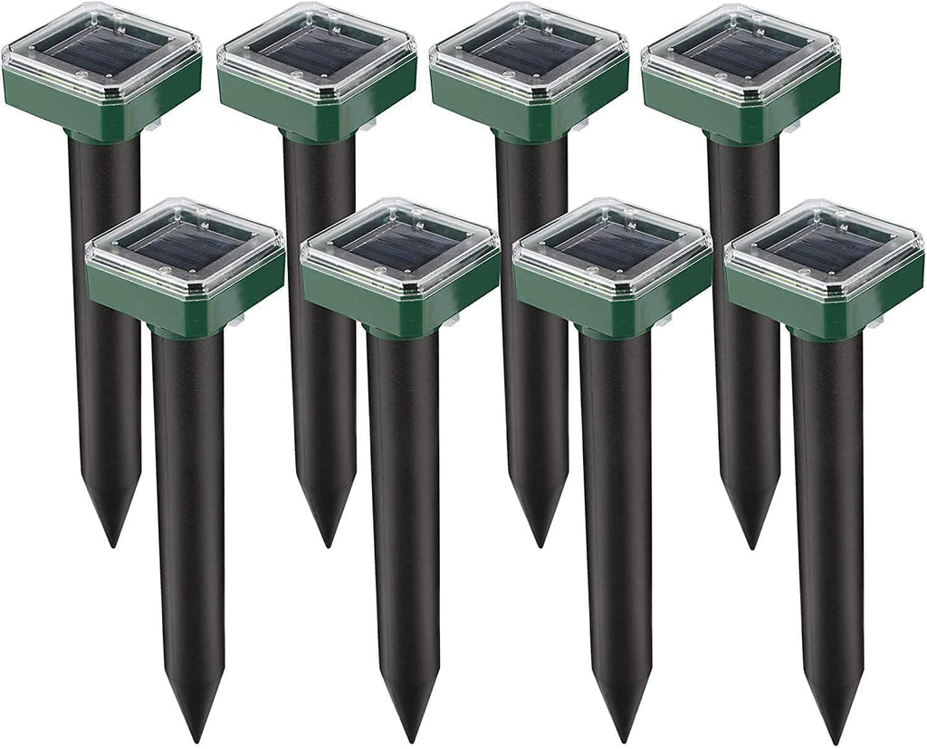 Upgraded 7000ft.🔥Solar Power Ultrasonic Gopher Mice Mole Pest Snake Repellent