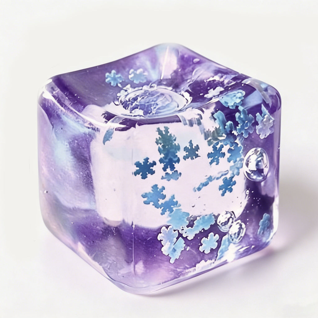 Soft, fluffy ice cubes – a stress-relieving toy made of quicksand.