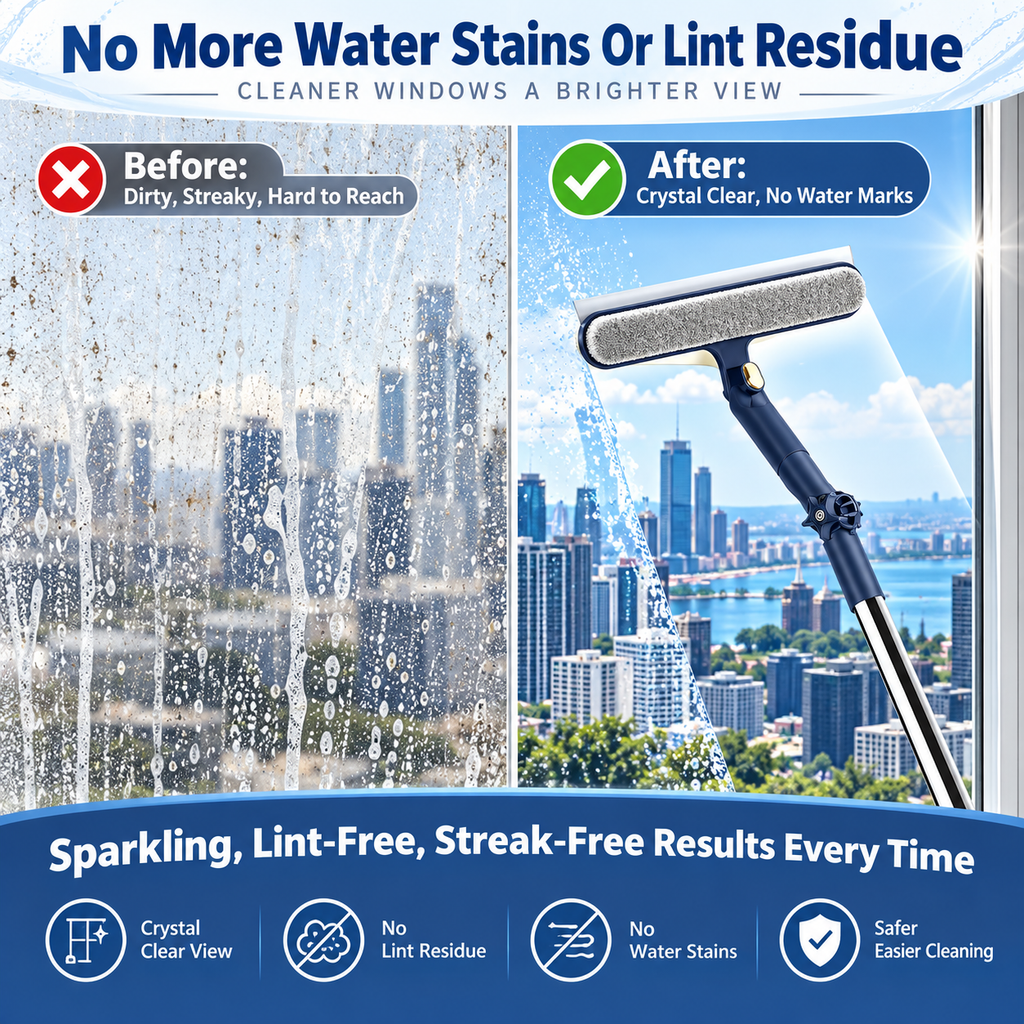 Telescopic window cleaning tool