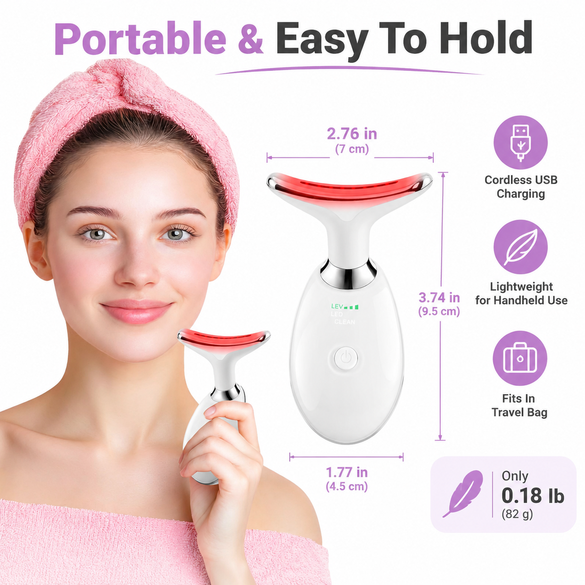 7-Color Light & Red Light Beauty Massage Device