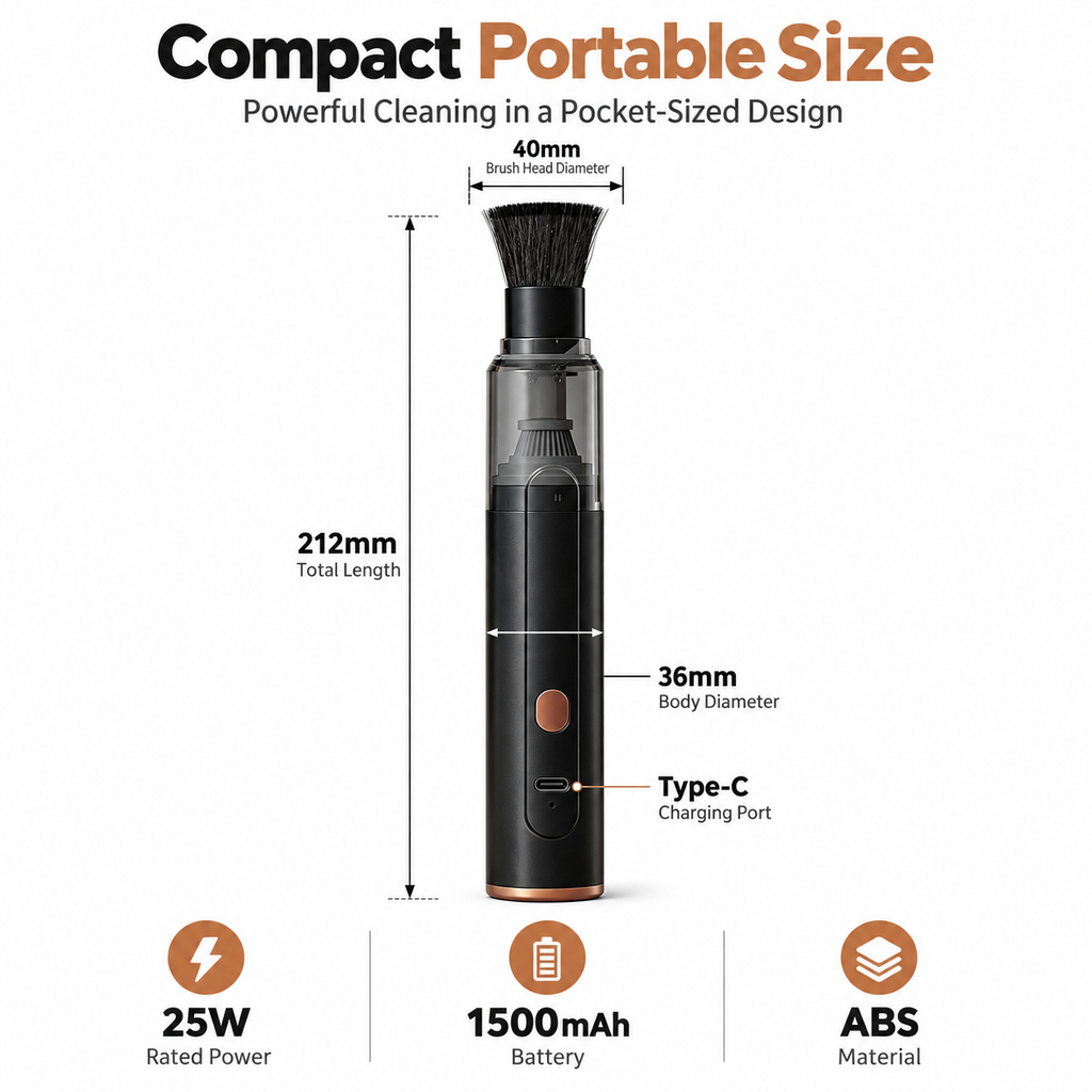Coffee Grinder Cleaner Mini Vacuum