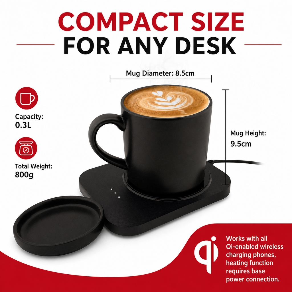 Black Smart Thermal Mug