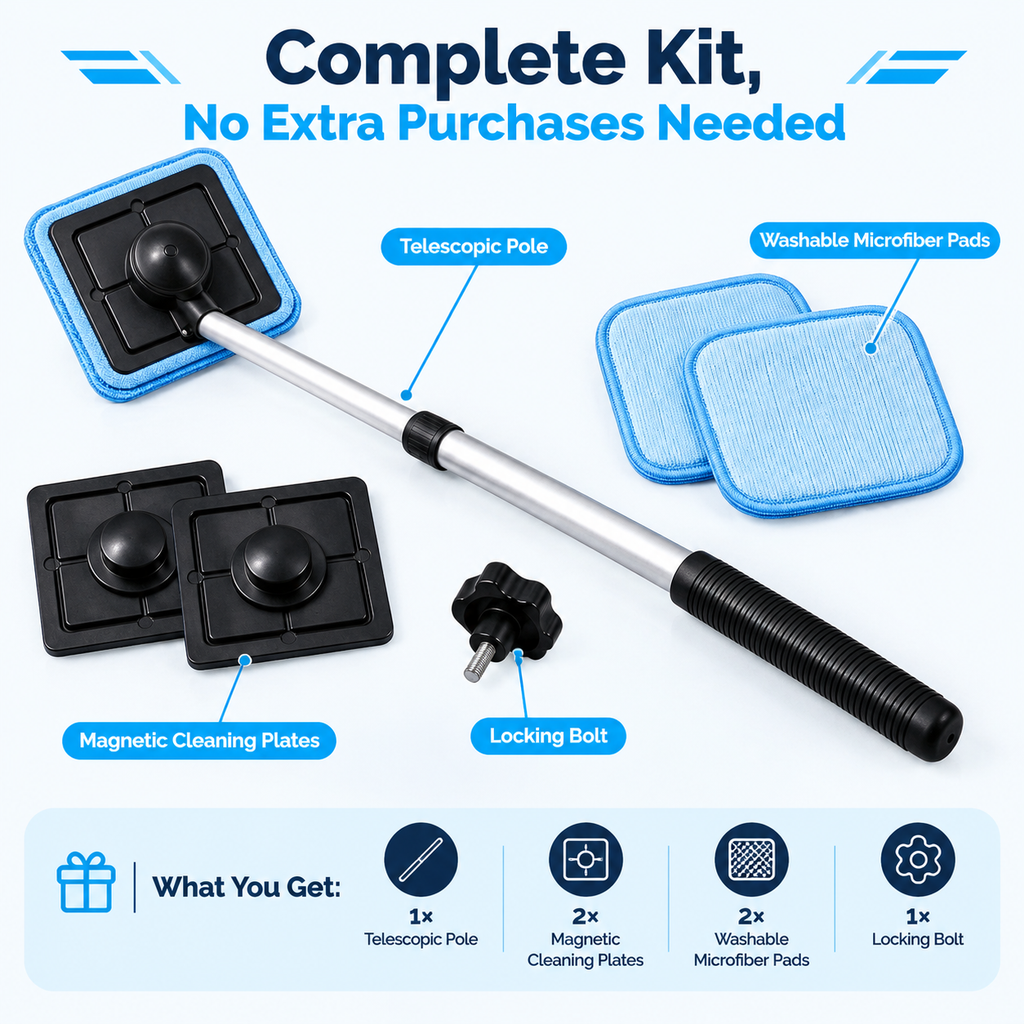 Magnetic Windshield Cleaning Tool