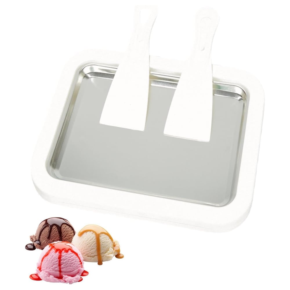 🍓 Food-Grade Stainless Steel Ice Cream Tray | Easy Clean