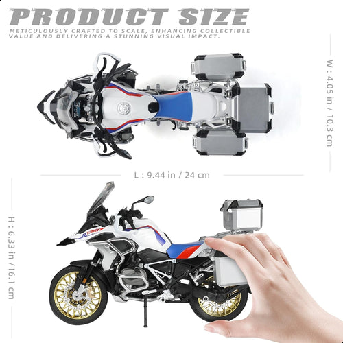1:9 Motorcycle Model for BMW R125 Metal Die-cast Motorcycle Model No Assembly Required Mini Finished Moto Classic Collection Gift for Adult