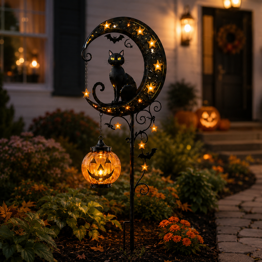 🎃 Halloween Early Bird Sale | 49% OFF Pumpkin Moon Garden Stake Light(📦Buy 2 Free Shipping)