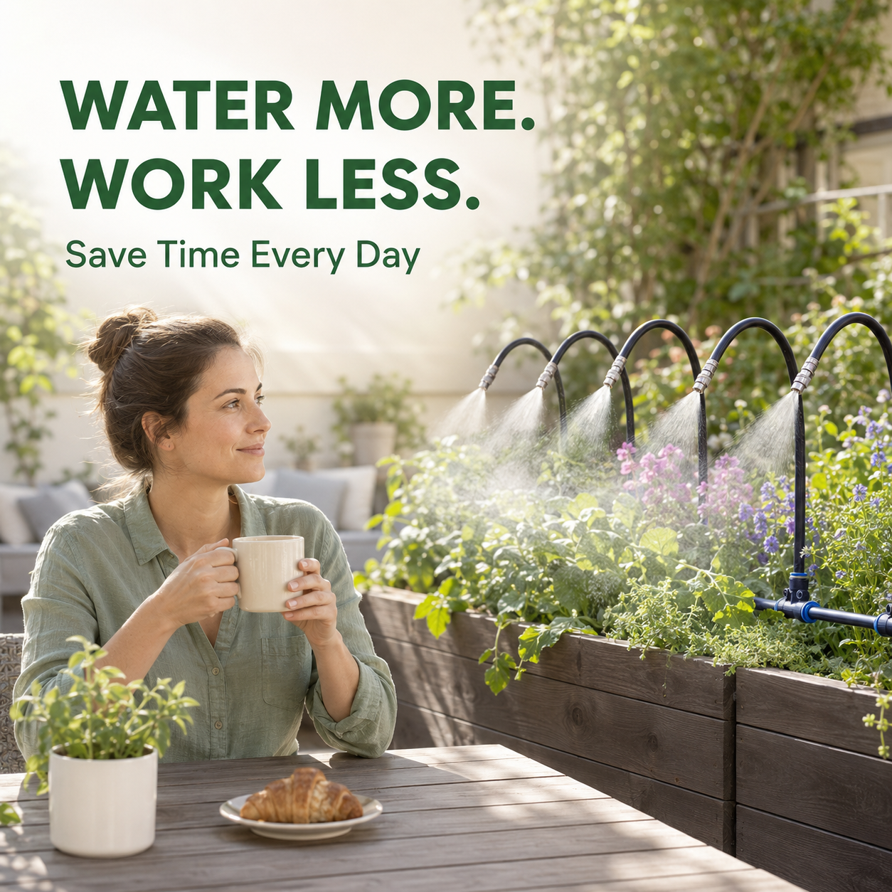 DIY 360° Flexible Garden Misting Irrigation Kit