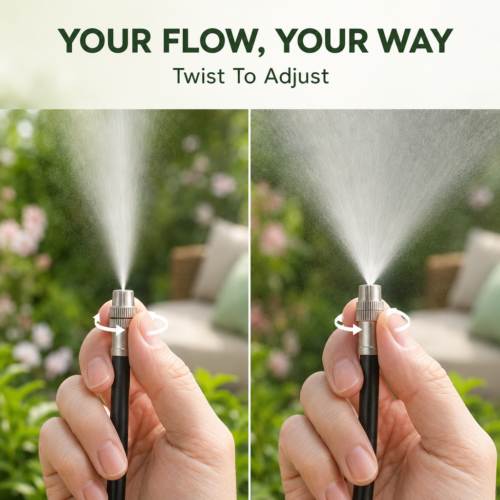 DIY 360° Flexible Garden Misting Irrigation Kit