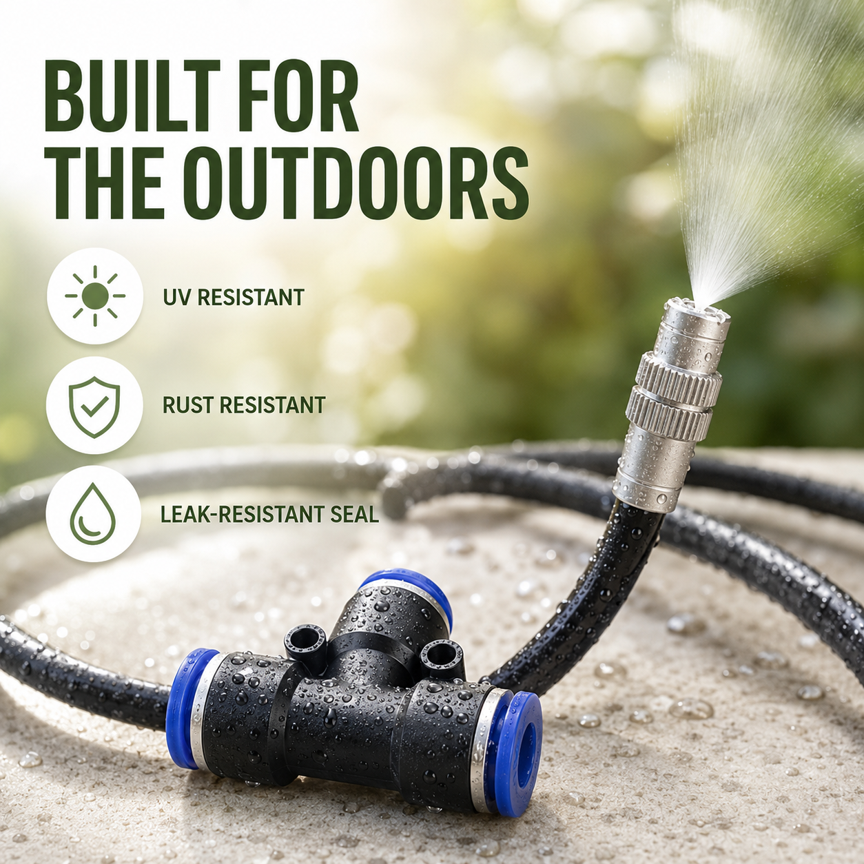 DIY 360° Flexible Garden Misting Irrigation Kit