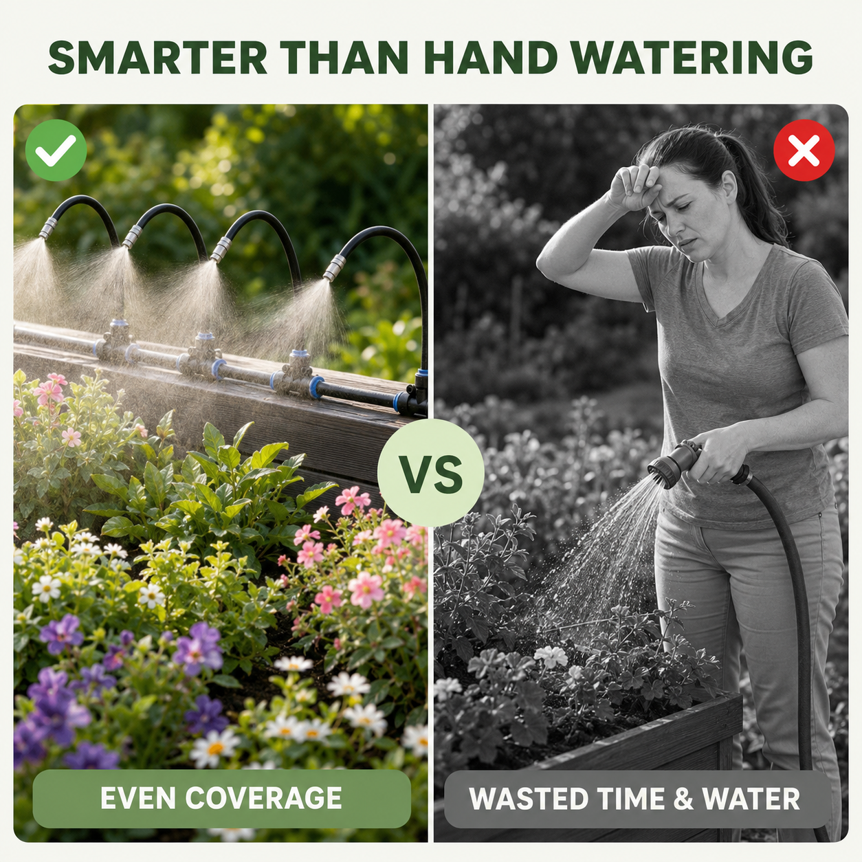 DIY 360° Flexible Garden Misting Irrigation Kit